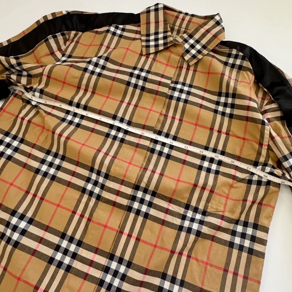 NWT Burberry Satin Stripe Vintage Check Shirt - Picture 15 of 16